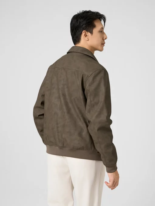 Men's Leather Cargo Jacket