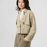 Women’s Short Coat with Elastic Waistband