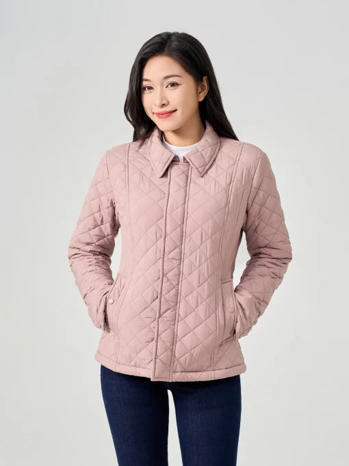 Women's Down Jacket with Hidden Buckle