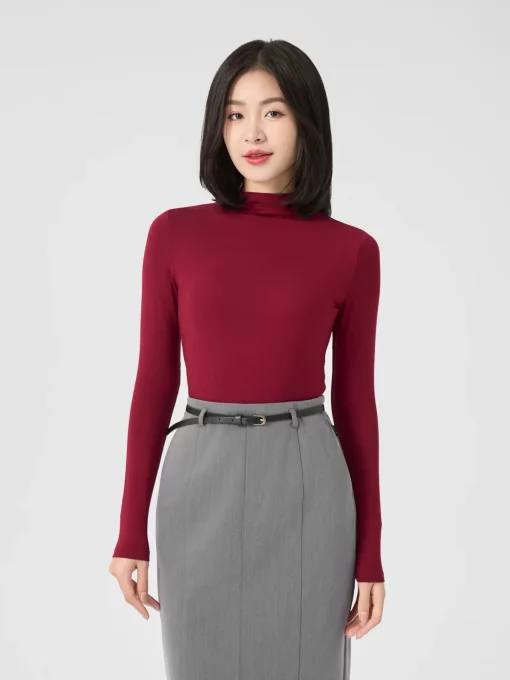 Women's Fall Winter Shirt with Leo Collar